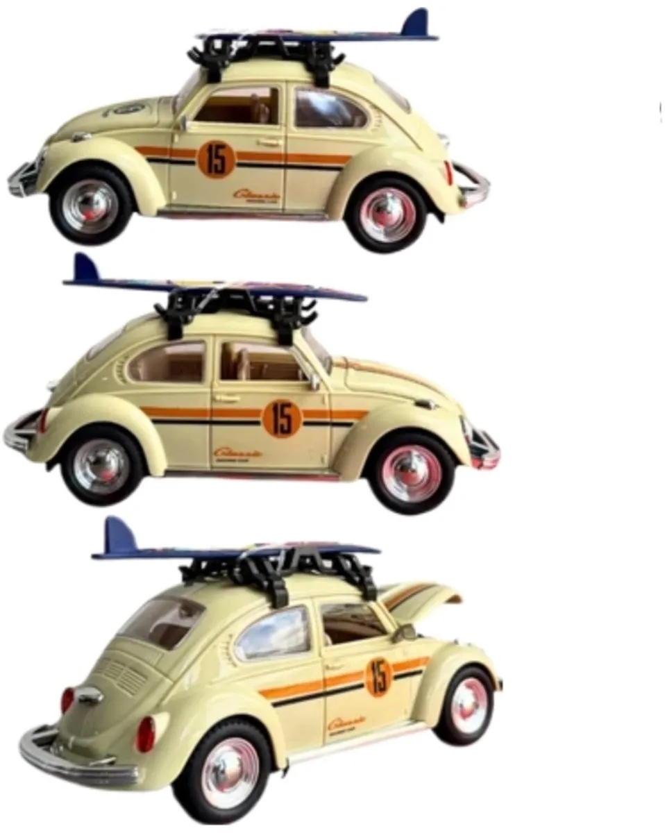 Ruby Toys Deluxe Retro Rides VW Kever Collectables 1:24 - Licht en Geluid - Crème
