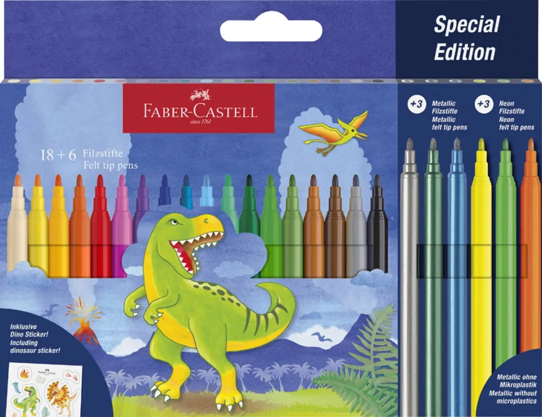 Faber-Castell Dino Viltstiften - 24 Stuks