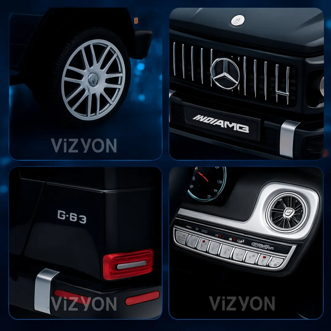Mercedes-Benz G63 AMG Kinderauto 12V - Bluetooth - Zwart