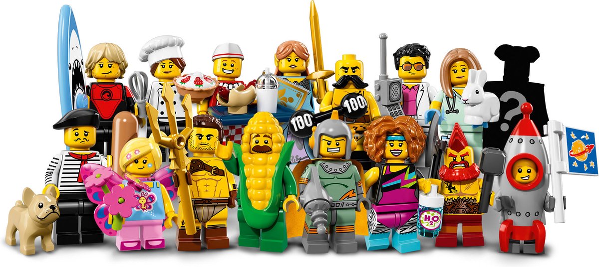 LEGO 71018 Minifigures Serie 17 (Verrassingszakje, 1 Minifiguur per verpakking)