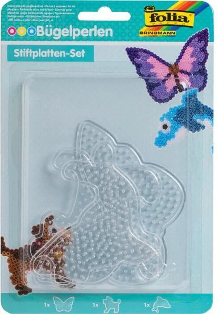 Folia Kralenplankjes Dierenwereld - 3 Stuks Transparant