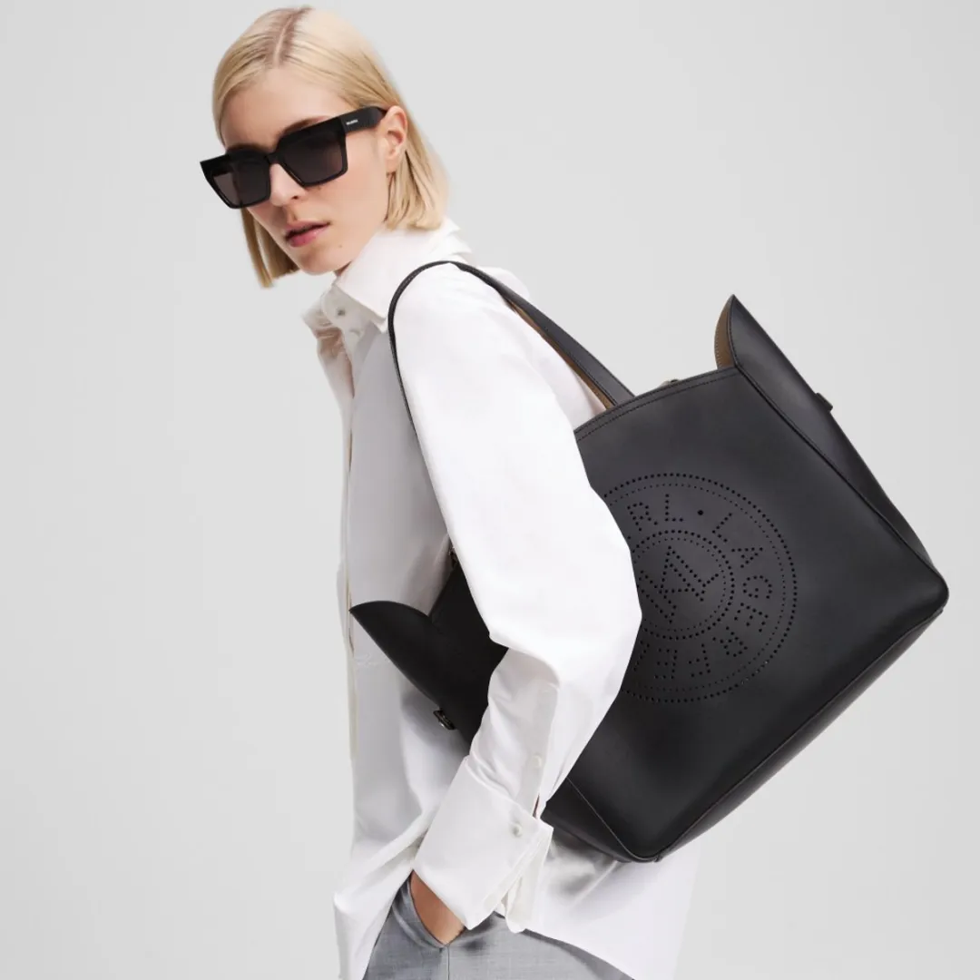 Karl Lagerfeld K Circle Mid Zip Tote - Zwart