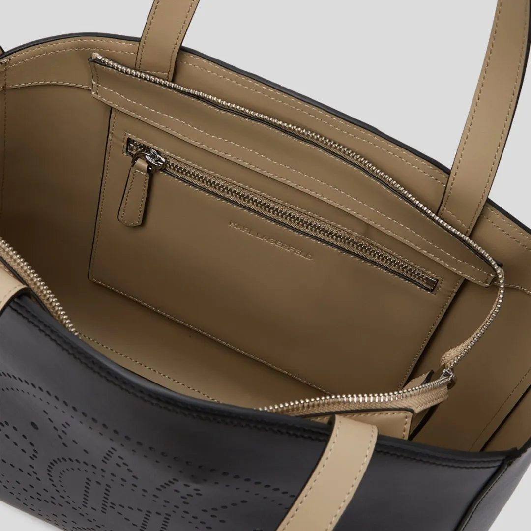Karl Lagerfeld K Circle Mid Zip Tote - Zwart