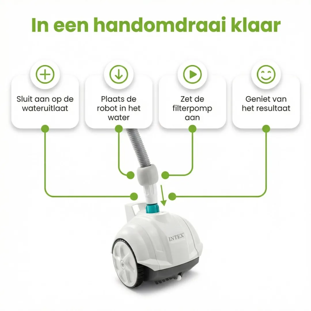 Intex ZX50 Zwembadstofzuiger - Automatisch - Grijs