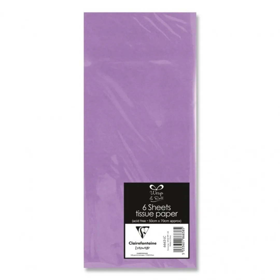 Clairefontaine Zijdepapier 500x700mm Lila - 6 Stuks