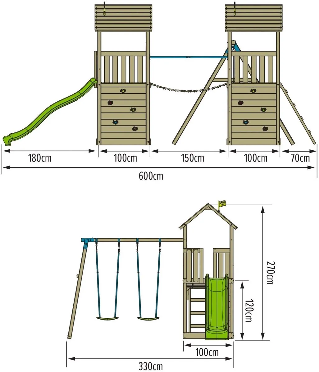 Laurier Skywood Speeltuin Dubbele Torens - FSC Hout