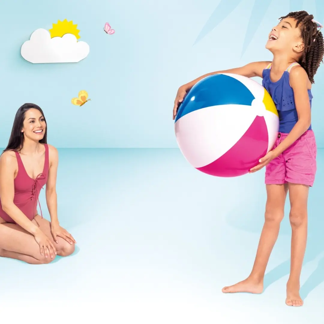 Intex Opblaasbare Strandbal Glossy 61cm - 50-delig