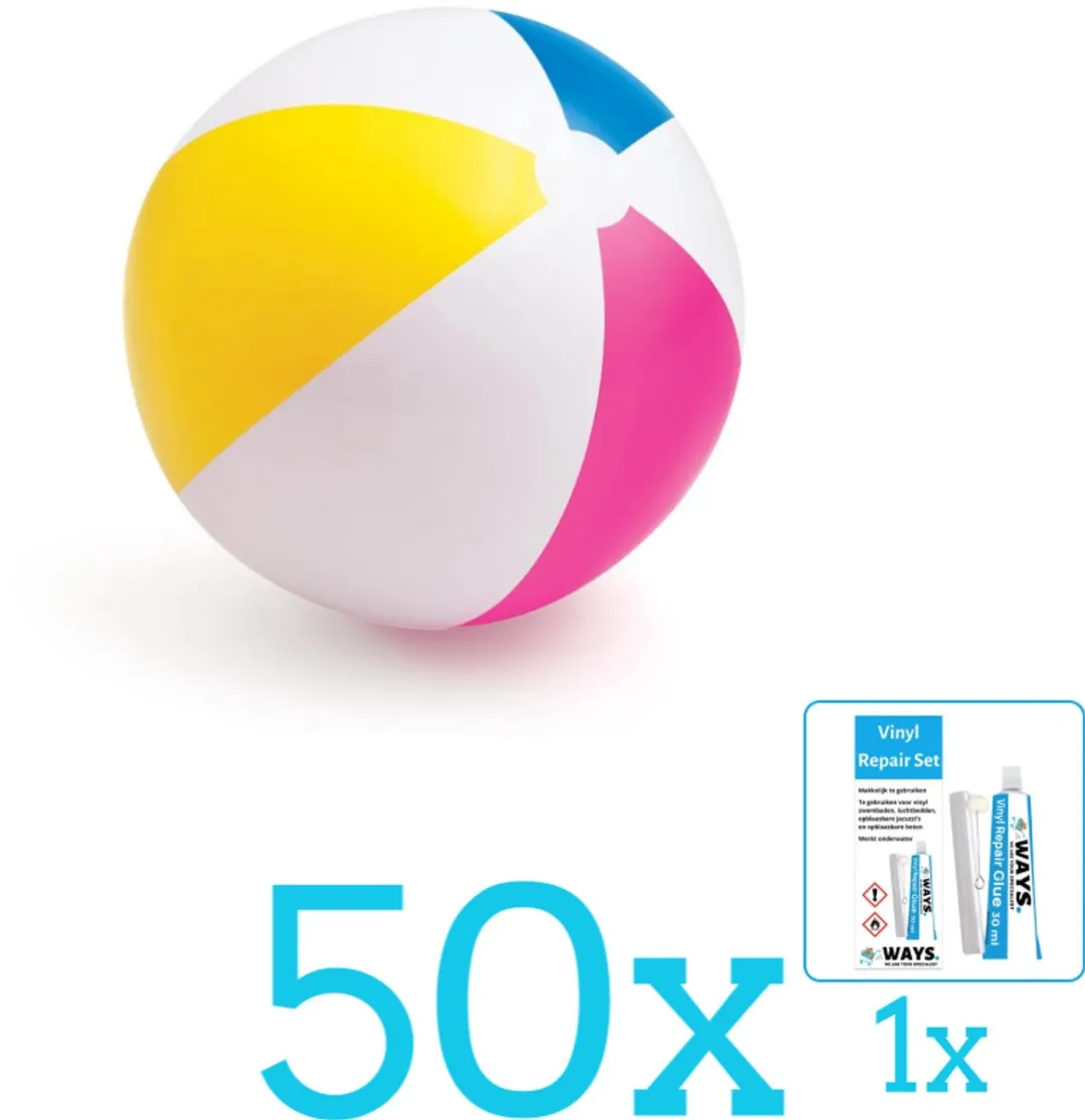 Intex Opblaasbare Strandbal Glossy 61cm