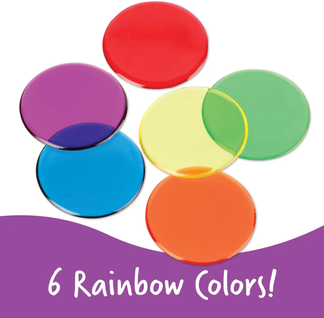 Learning Resources Transparante Telmunten 250 Stuks - Meerkleurig
