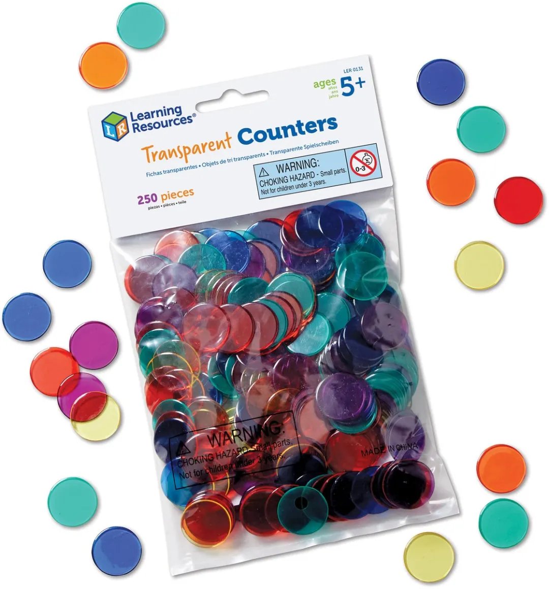 Learning Resources Transparante Telmunten 250 Stuks