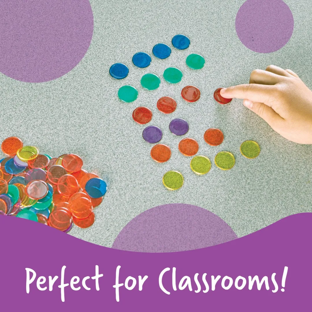 Learning Resources Transparante Telmunten 250 Stuks - Meerkleurig