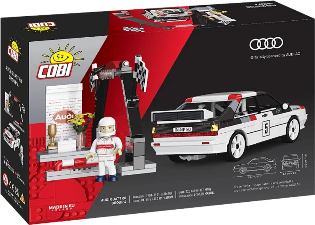 Cobi Audi Quattro Groep 4 1981 - 165 Stukken - Rood/Wit/Zwart