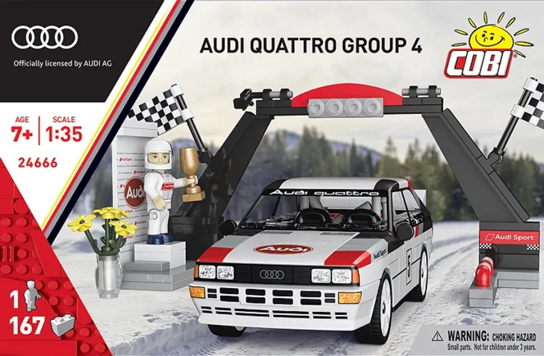 Cobi Audi Quattro Groep 4 1981 - 165 Stukken - Rood/Wit/Zwart - afbeelding 6 van 6
