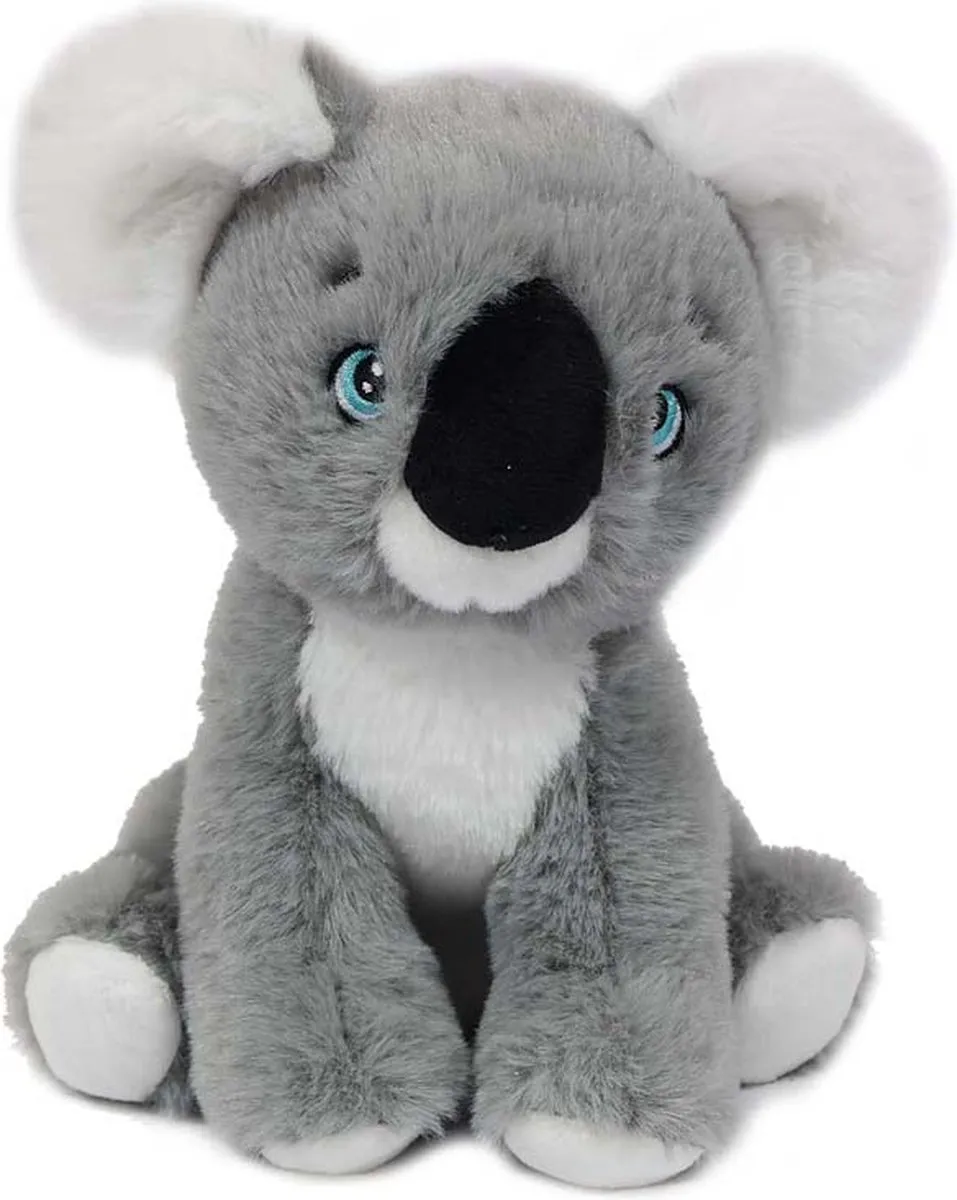 PIA Soft Toys Pluche Koala ECO 21cm - Grijs/Wit/Zwart