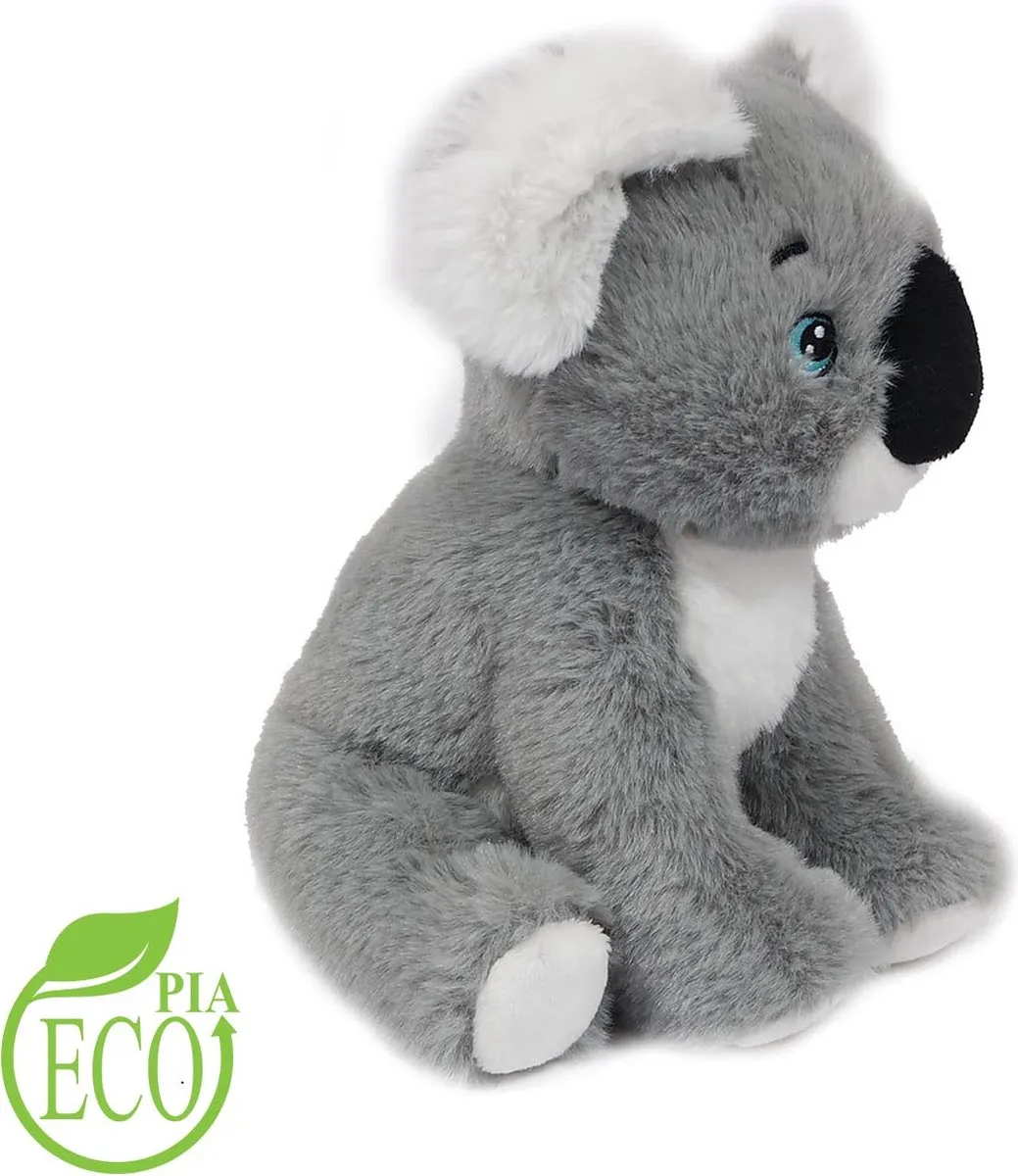 PIA Soft Toys Pluche Koala ECO 21cm - Grijs/Wit/Zwart