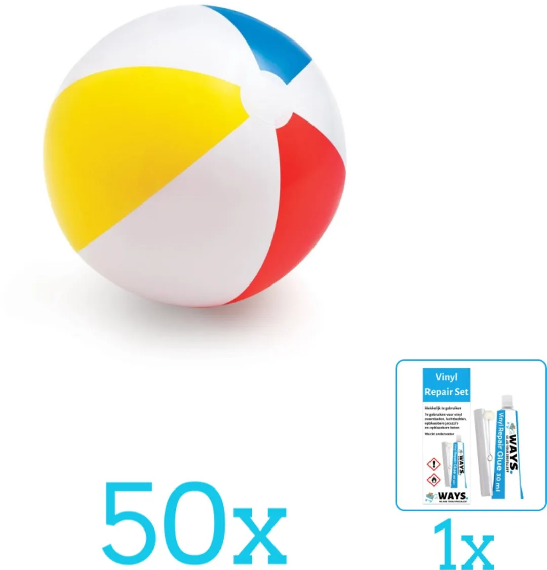 Intex Opblaasbare Strandbal Glossy 51cm