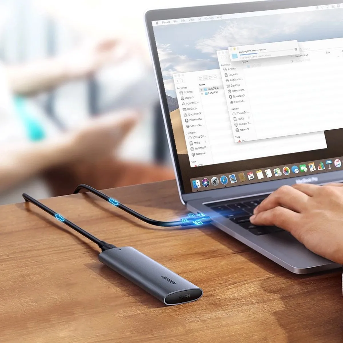 UGREEN M.2 SSD Behuizing USB 3.2 Gen 2 CM400 - Grijs