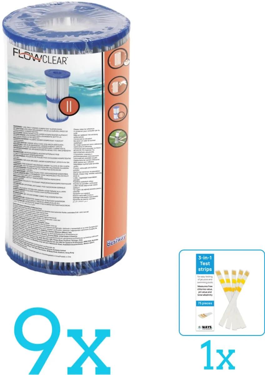 Bestway Flowclear Filtercartridge Type II 58094-Wit