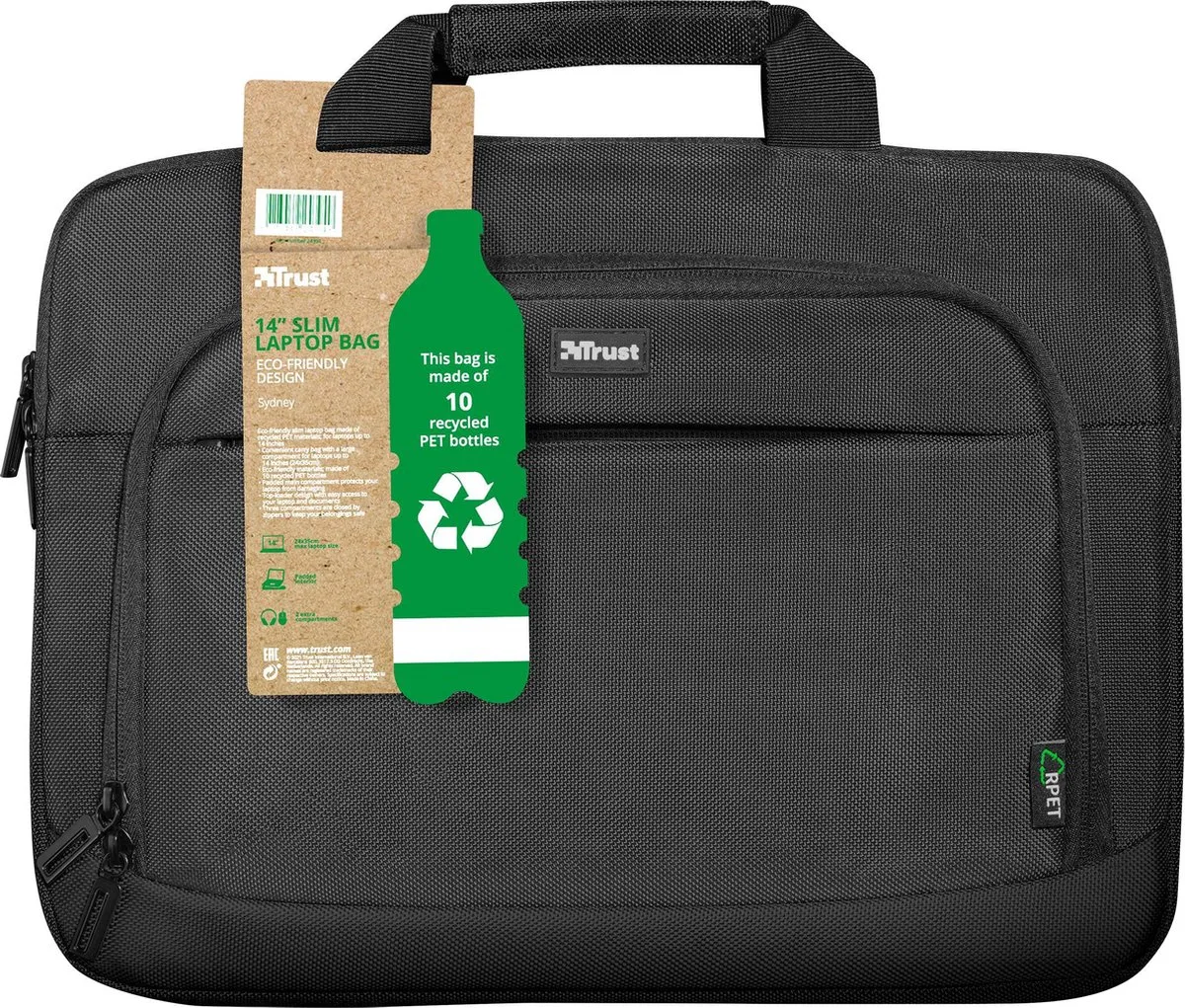 Trust Sydney Laptoptas 1404442 - 14 inch - Zwart