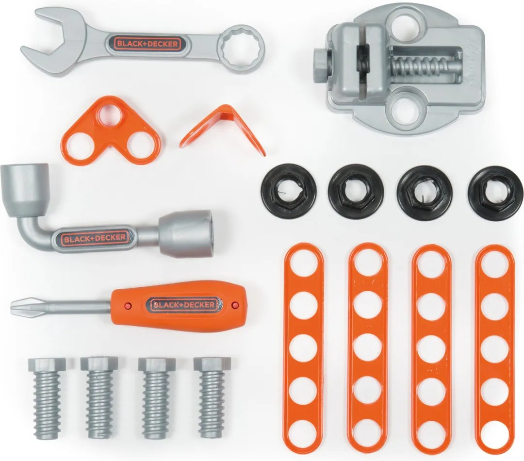 Smoby Black & Decker Bricolo Duiveltje Werkbank & Steekwagen - Grijs/Oranje/Zwart