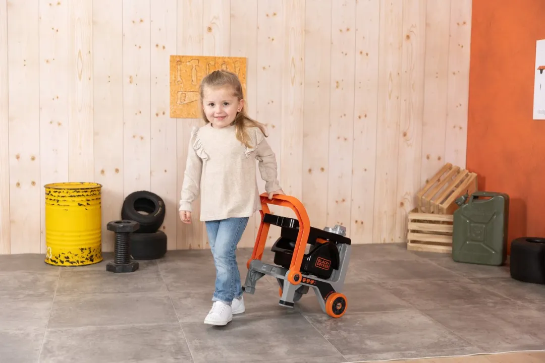 Smoby Black & Decker Bricolo Duiveltje Werkbank & Steekwagen - Grijs/Oranje/Zwart - afbeelding 6 van 6