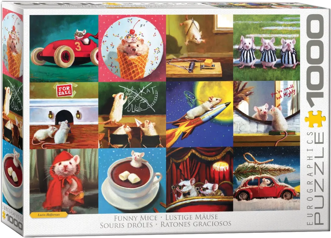 Eurographics Lucia Heffernan Grappige Muizen Legpuzzel 1000 Stuks - Meerkleurig