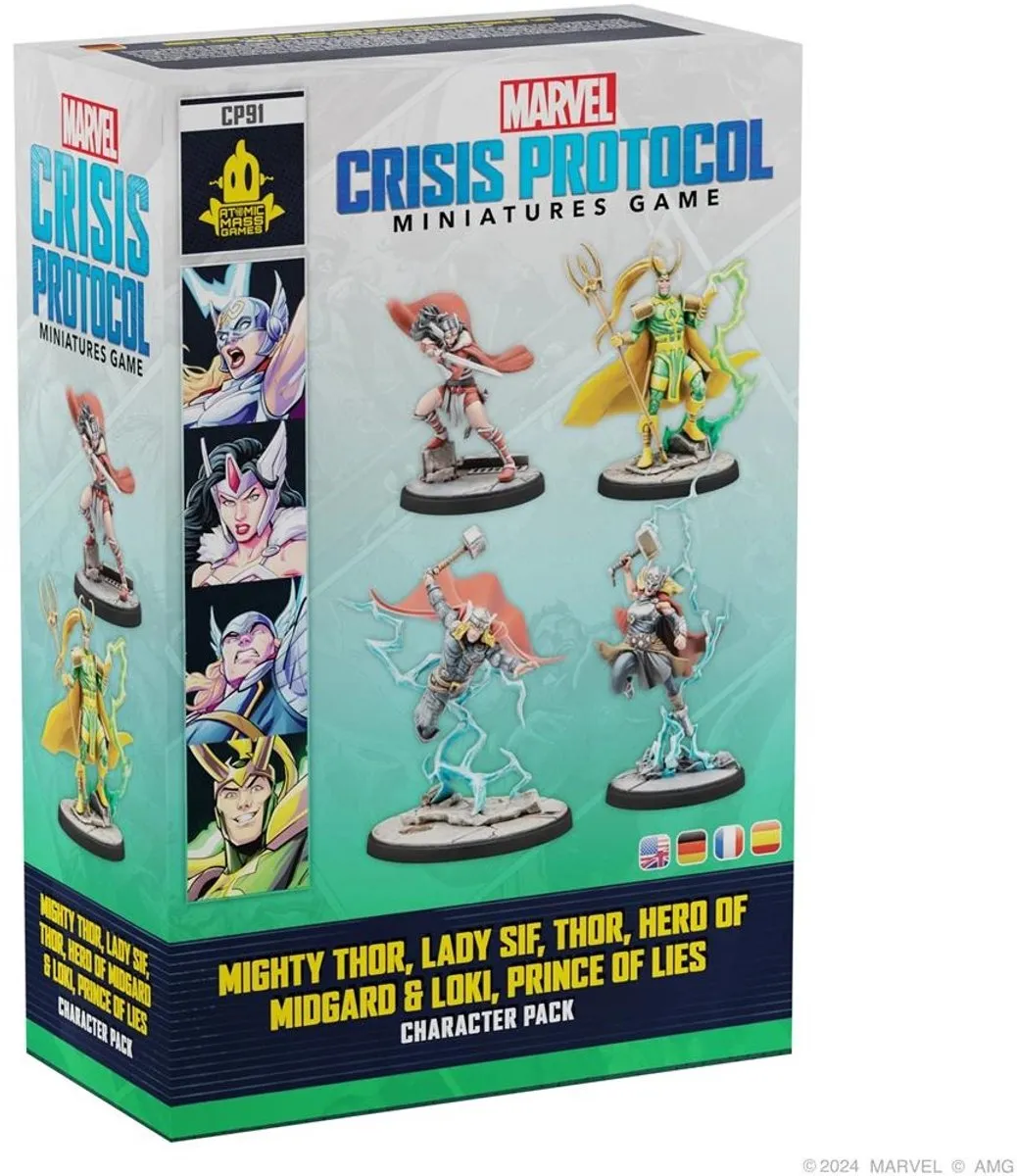 Atomic Mass Games Marvel Mighty Thor Lady Sif Thor Loki Speelgoedset AMCP91