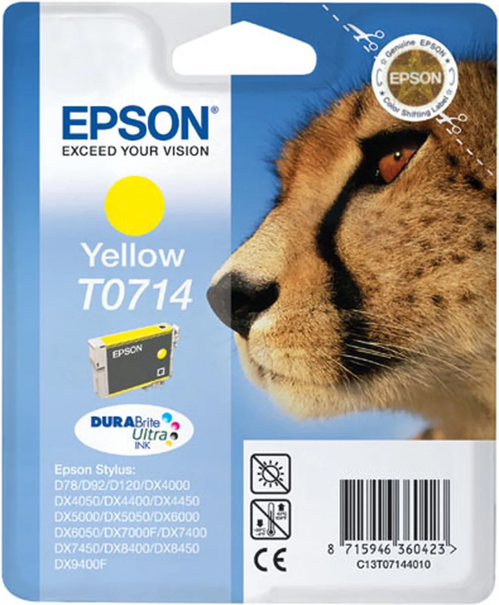 Epson C13T07144021 Geel Inktcartridge - 1ml