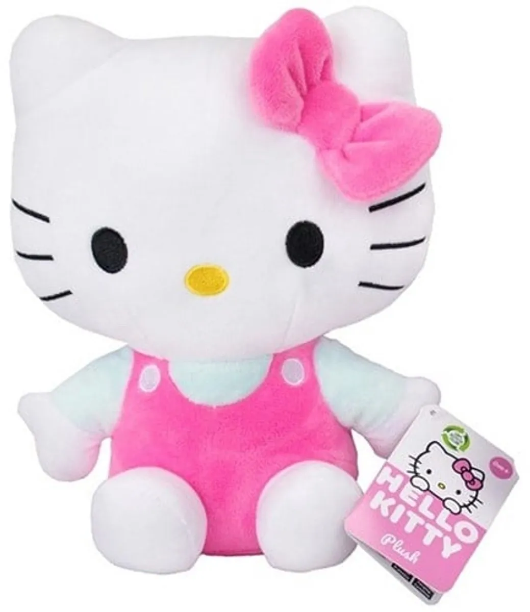 Hello Kitty Zittend Pluche Knuffel 20cm