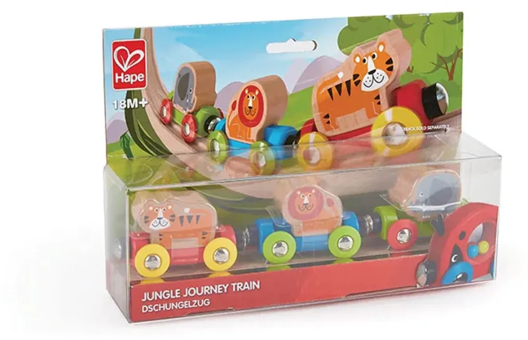 Hape Jungle Reis Trein E3807 - Veelkleurig