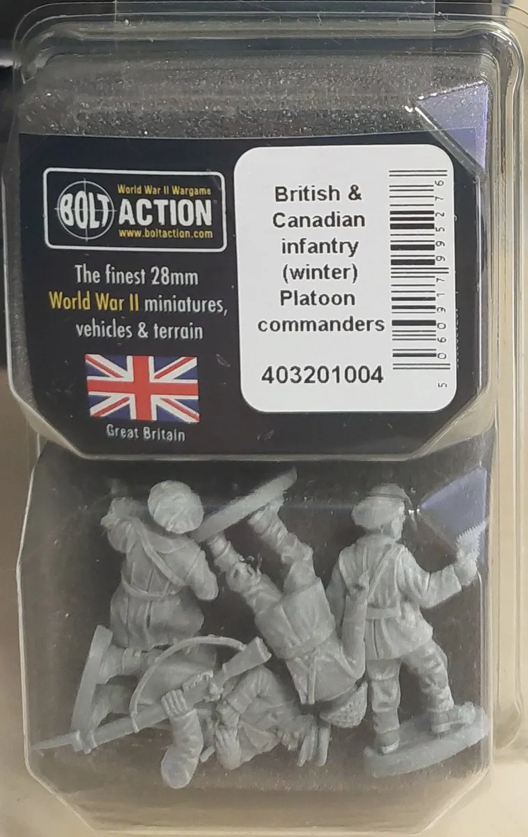 Warlord Games British and Canadian Winter Platoon Commanders