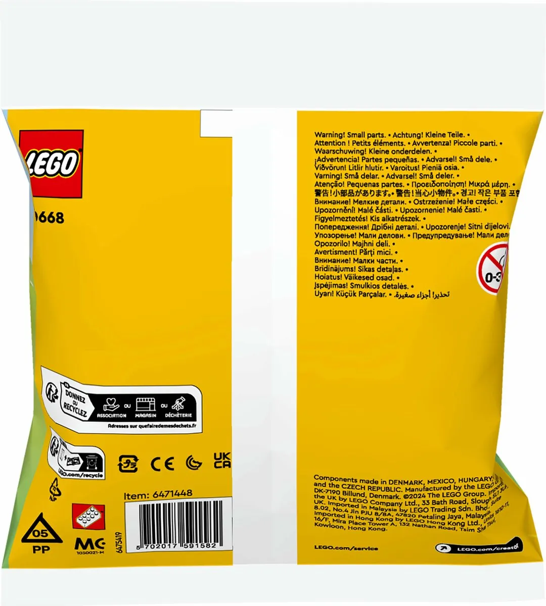 LEGO Paashaas met Kleurrijke Eieren 30668 - 68 Stukken