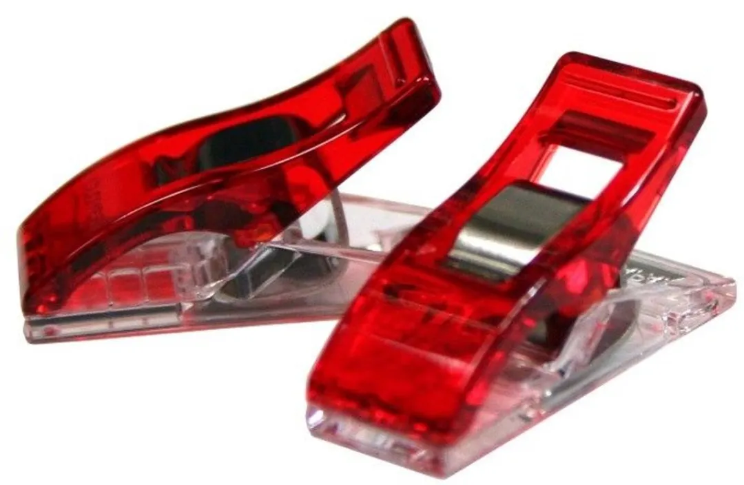 Clover Wonder Clips 50 Stuks - Rood/Transparant