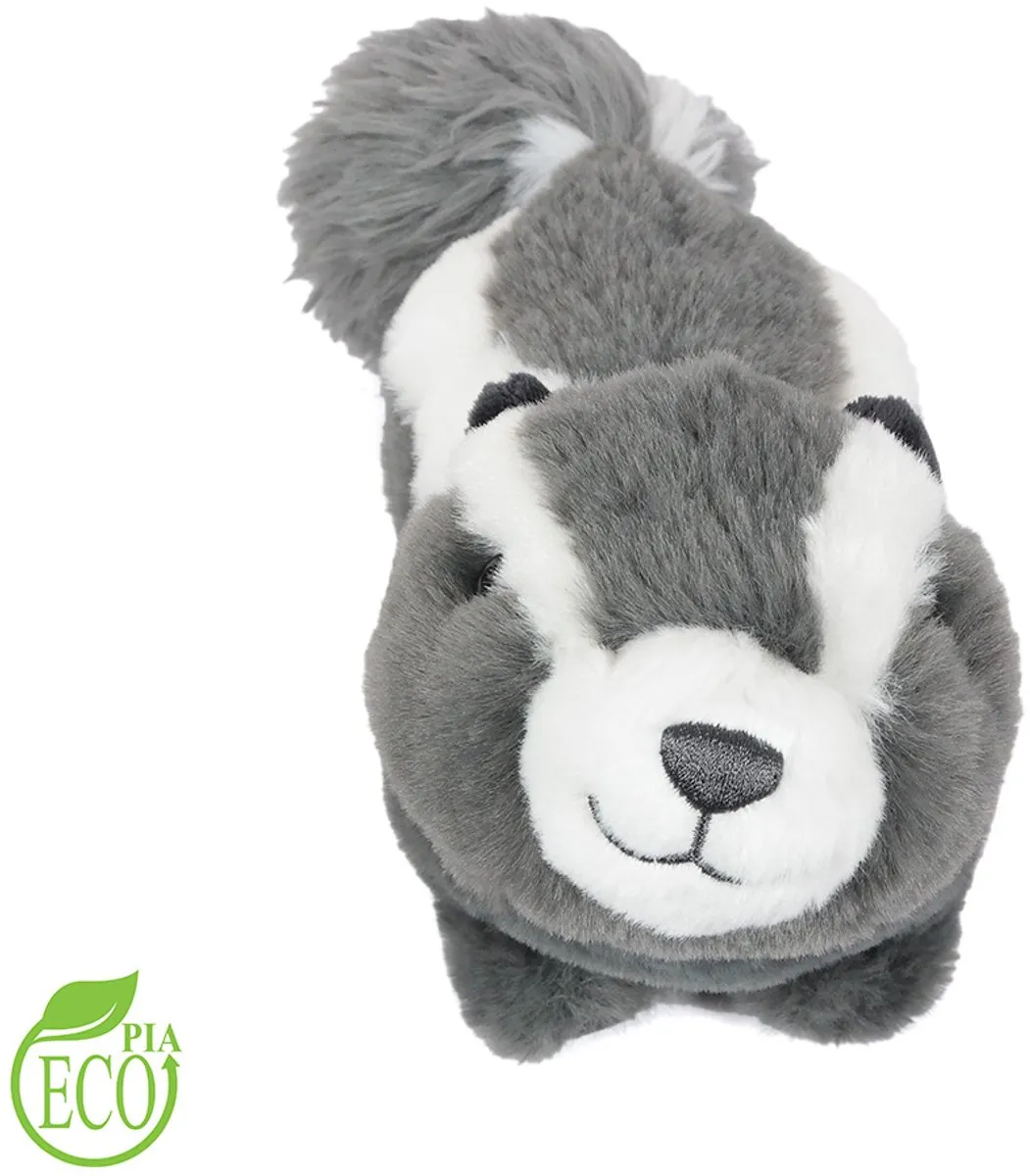 PIA Soft Toys Eco Knuffel Stinkdier - 24cm - Zwart/Grijs/Wit