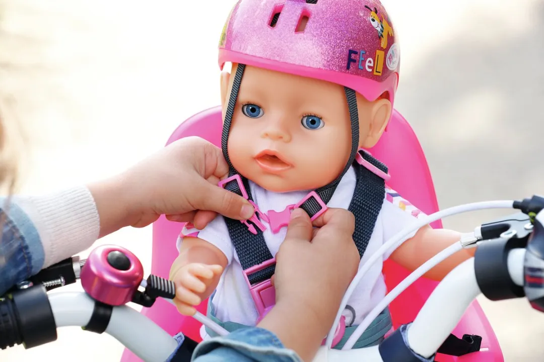 Baby Born Fietshelm 836835 - Roze met Glitters