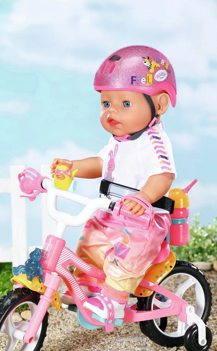 Baby Born Fietshelm 836835 - Roze met Glitters