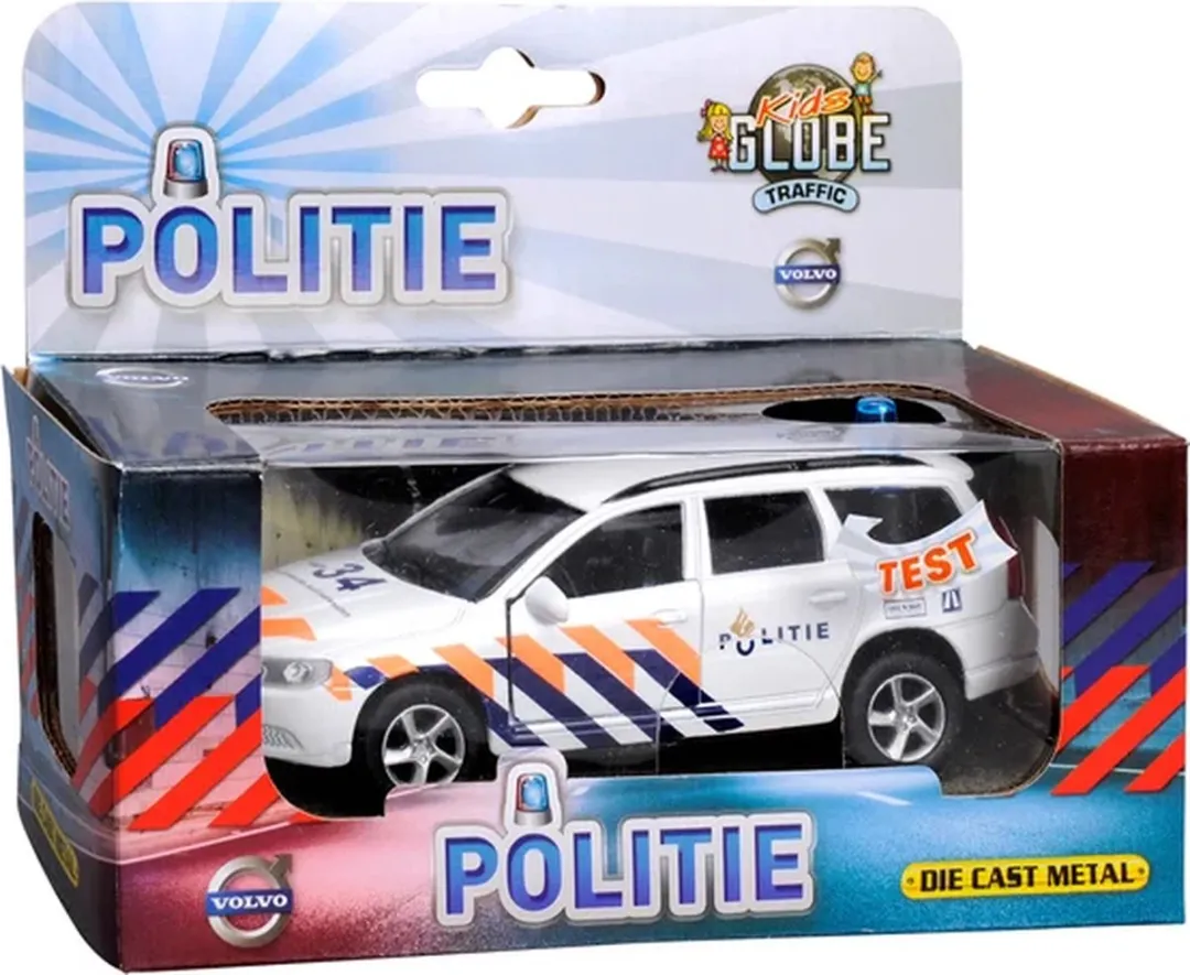 Kids Globe Politie Volvo V70 Licht & Geluid - Wit