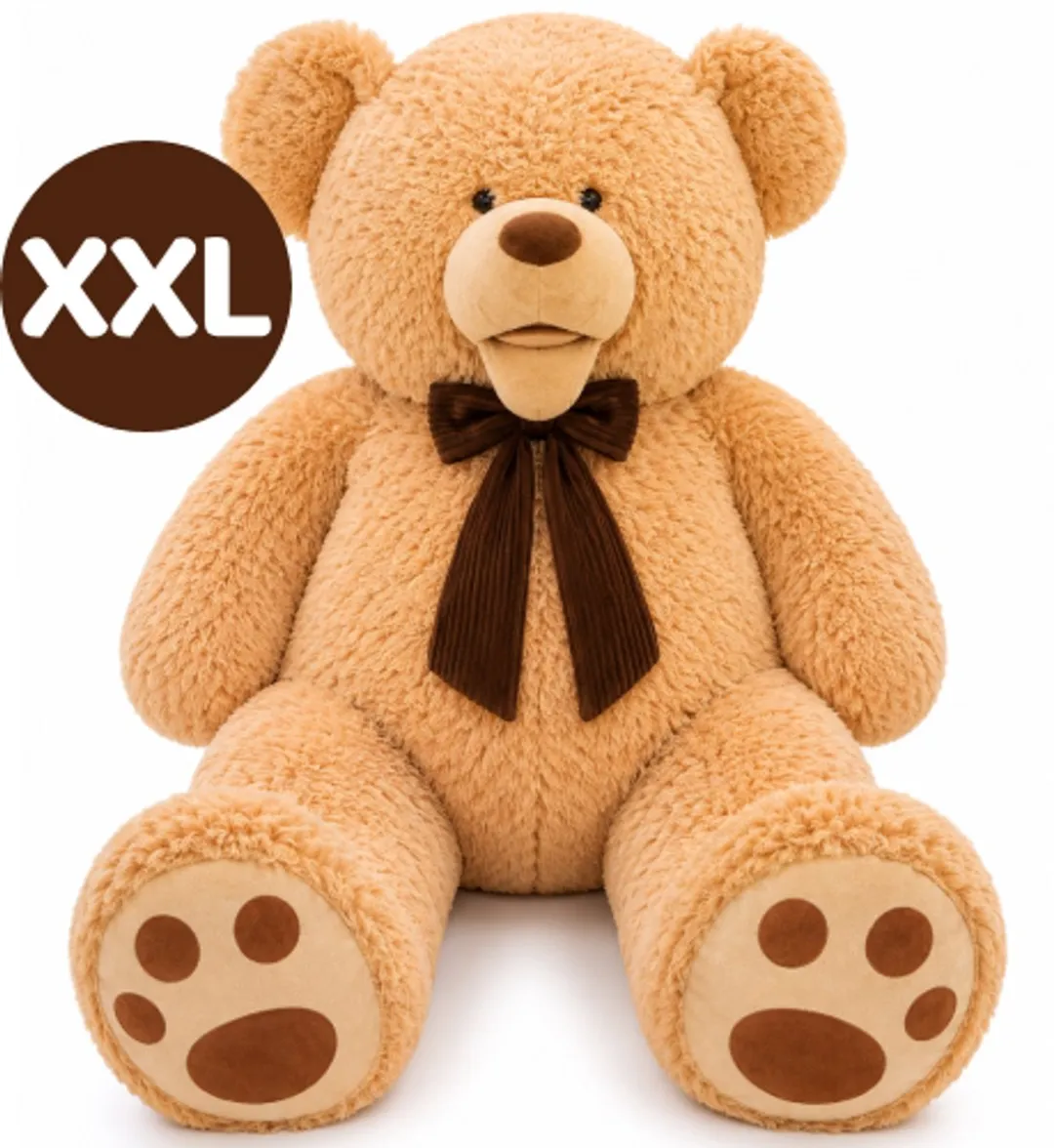 Topknuffels Gigantische Teddybeer Beige 170cm