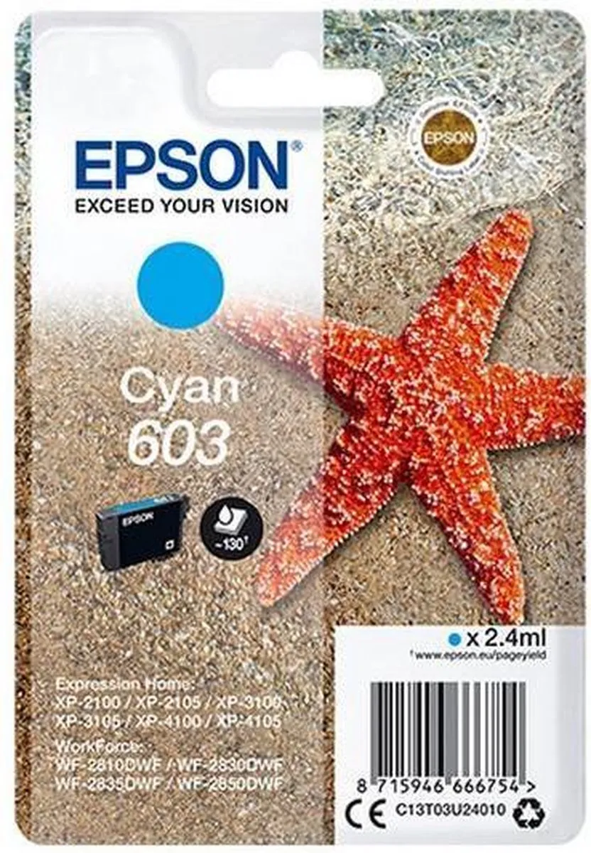Epson C13T03U44010 Geel Inktcartridge - 700 Pagina's