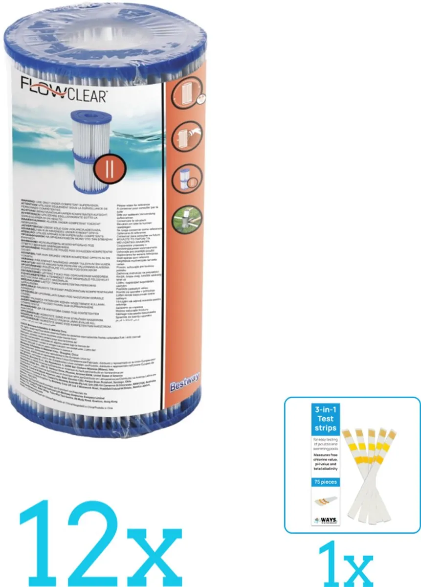 Bestway Flowclear Filtercartridge Type II 58094-Wit