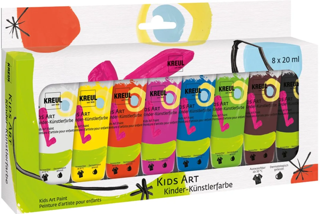 Kreul Kleurset voor kinderen - 8 tubes 20ml