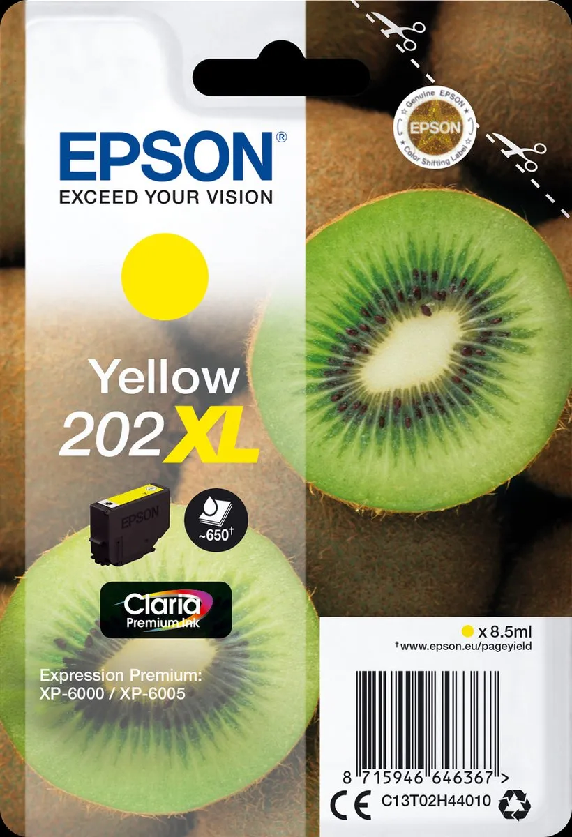 Epson C13T02H44010 Gele Inktcartridge - 8.5ml