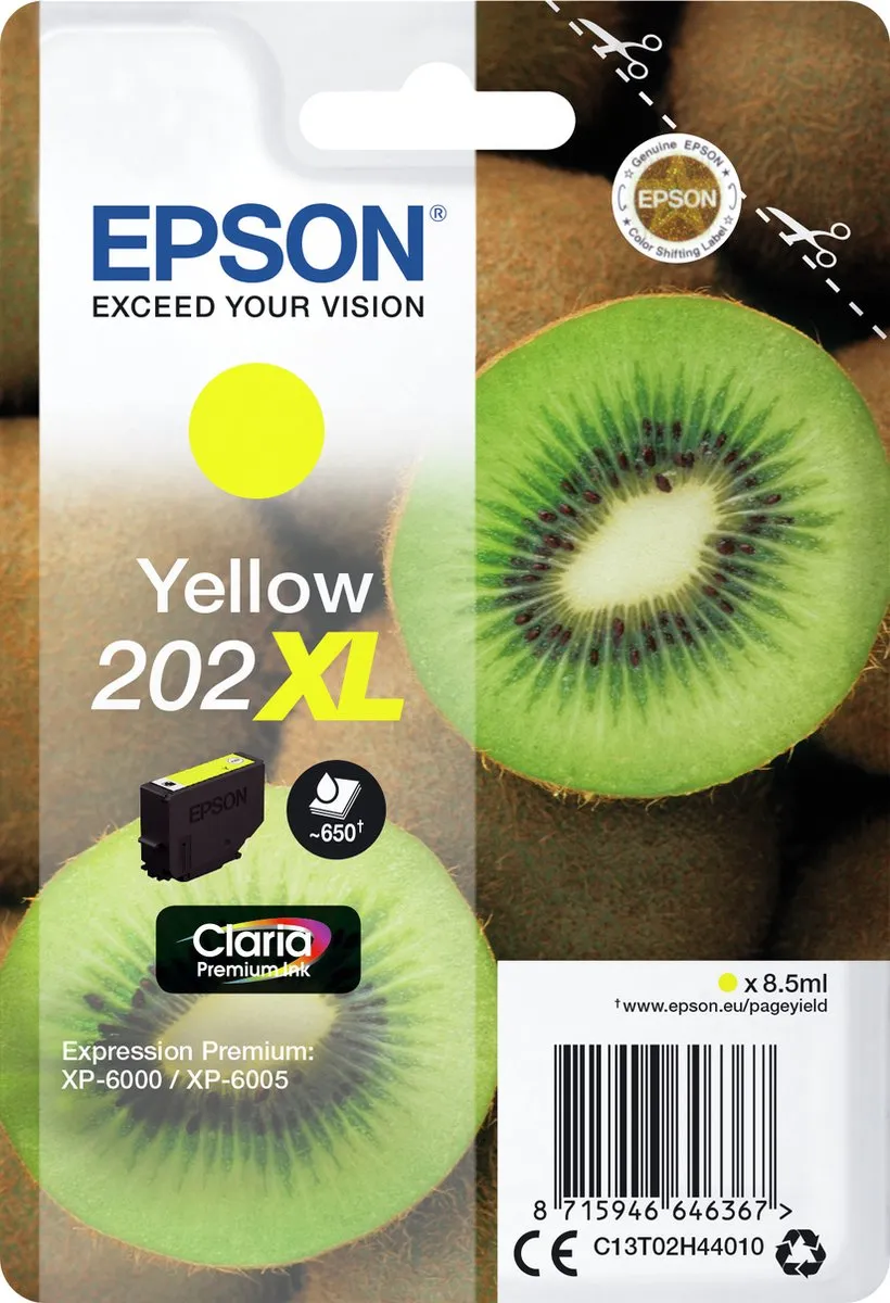 Epson C13T02H44010 Gele Inktcartridge - 8.5ml
