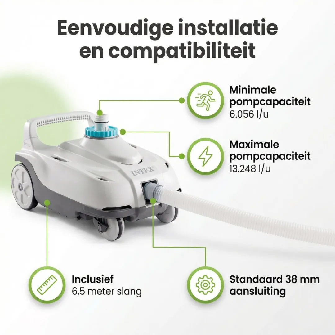 Intex ZX100 Zwembadstofzuiger - Automatisch - Grijs