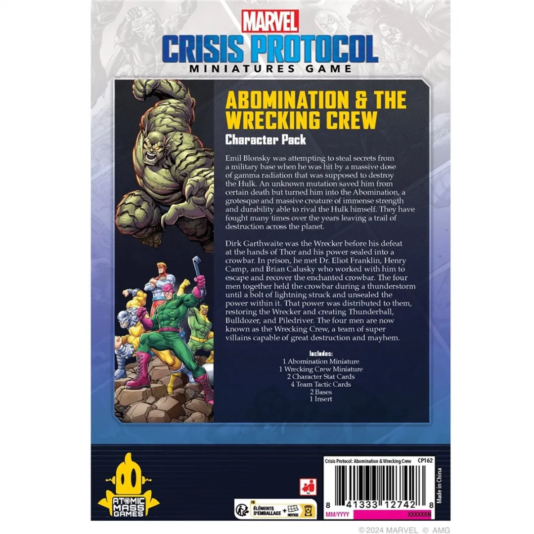 Atomic Mass Games Marvel AMCP162 Abomination & Wrecking Crew Speelset