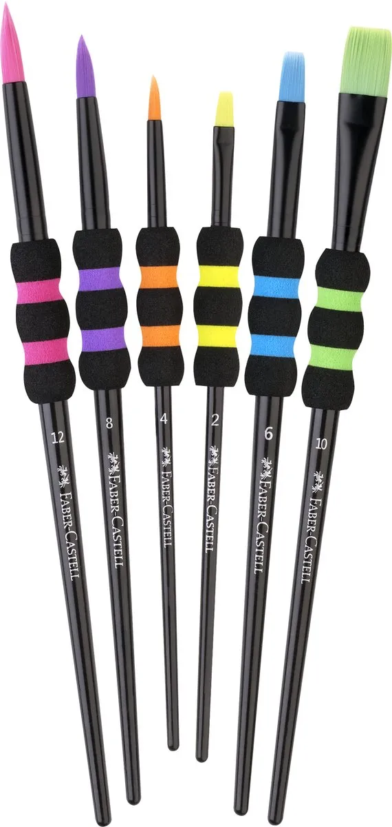 Faber-Castell Penselen Soft Touch FC-481622 - 6 Stuks