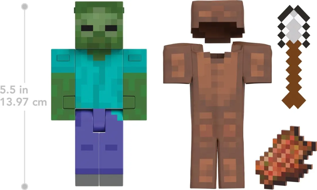 Minecraft Diamond Level Zombie - HTM05 - Meerkleurig