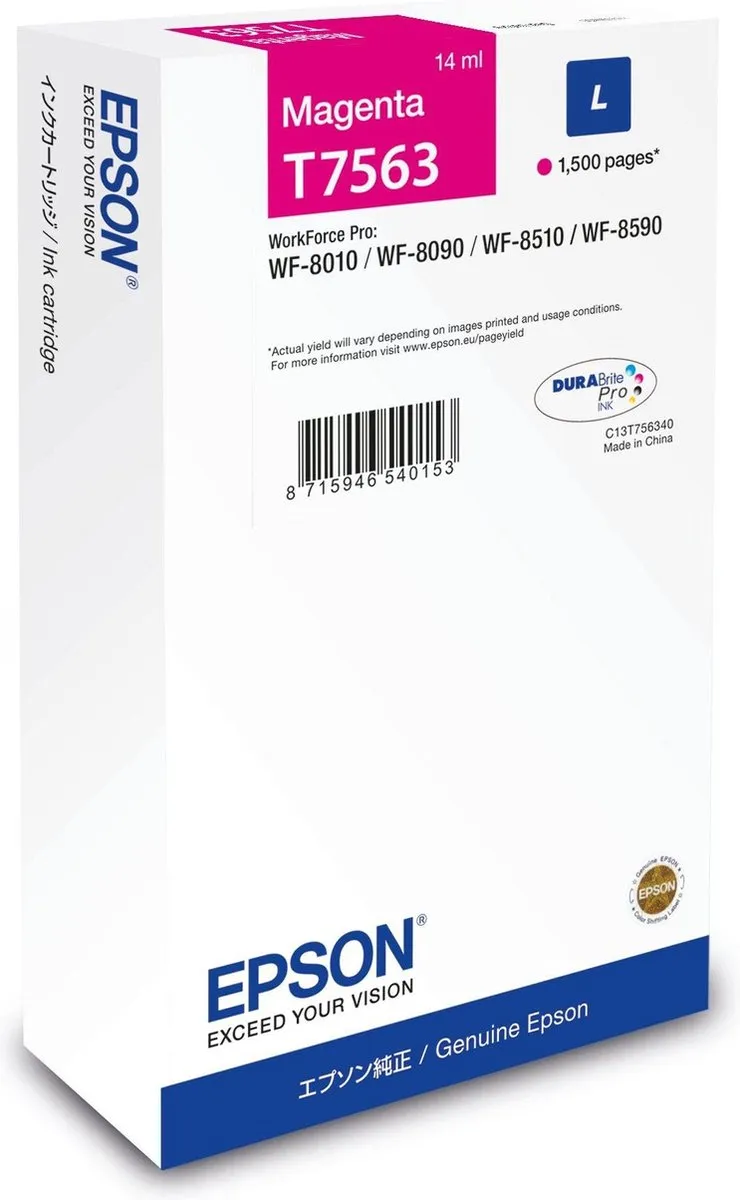 Epson C13T75634N Inktcartridge Magenta