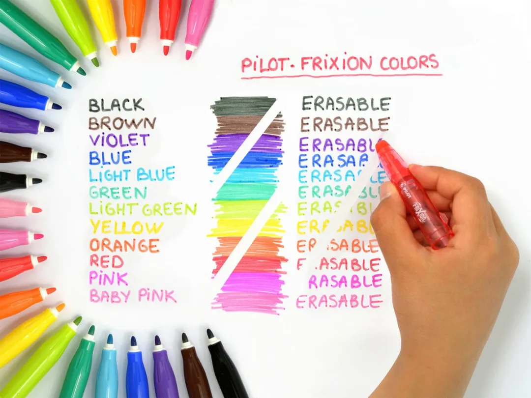 Pilot FriXion Colors Medium Zwart 2,5mm - 12 Stuks