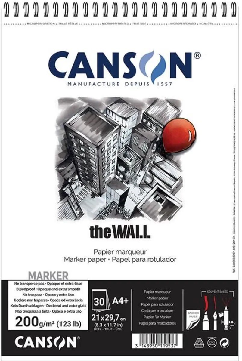 Canson Tekenblok The WALL A3 200g Wit